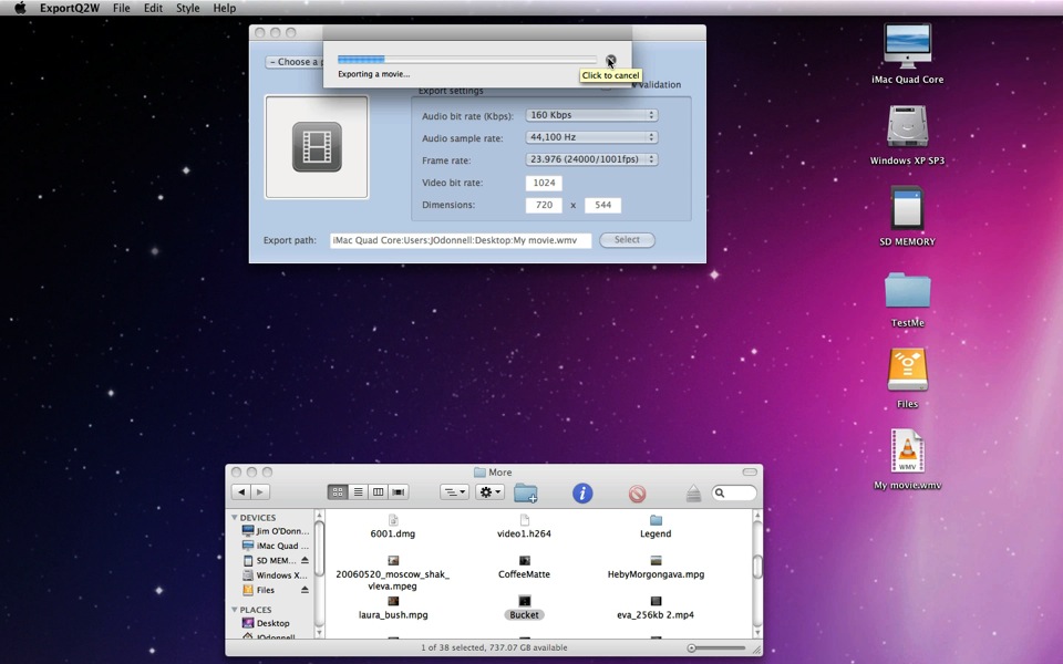 Mac software ExportQ2W