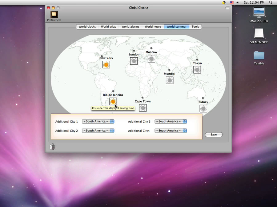 Mac software GlobalClockz