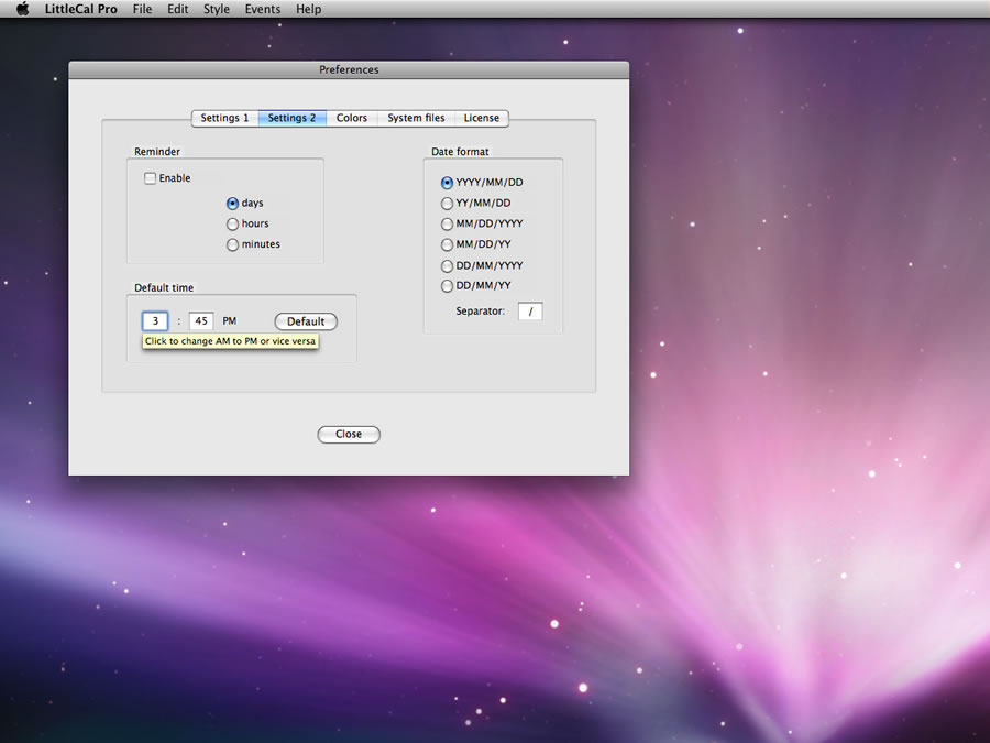 Mac software LittleCal Pro