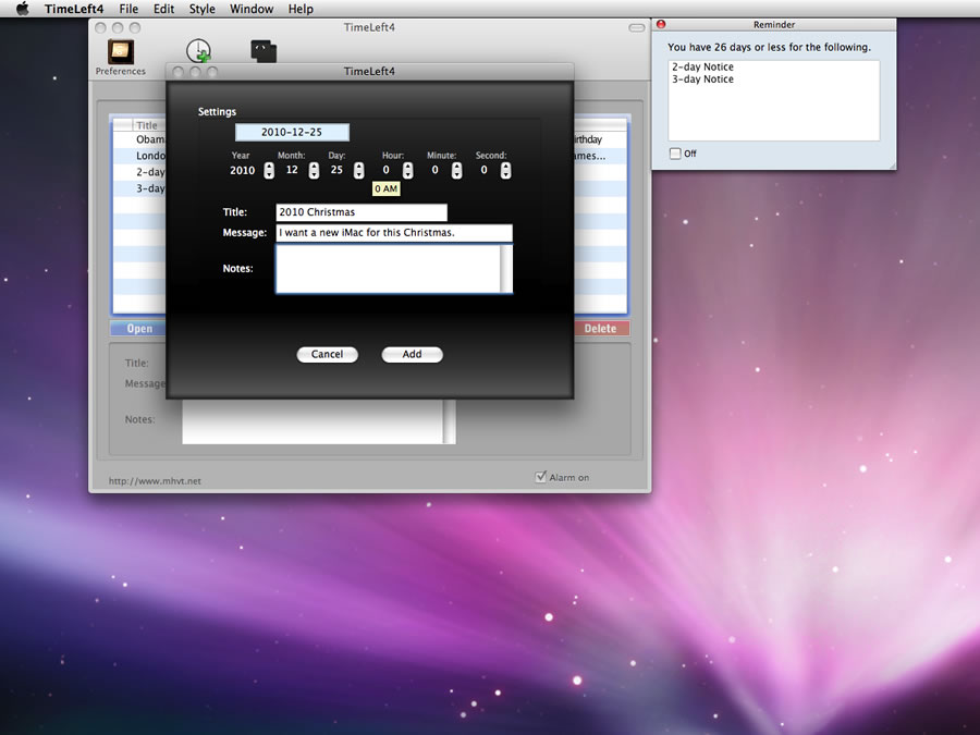 Mac software TimeLeft4