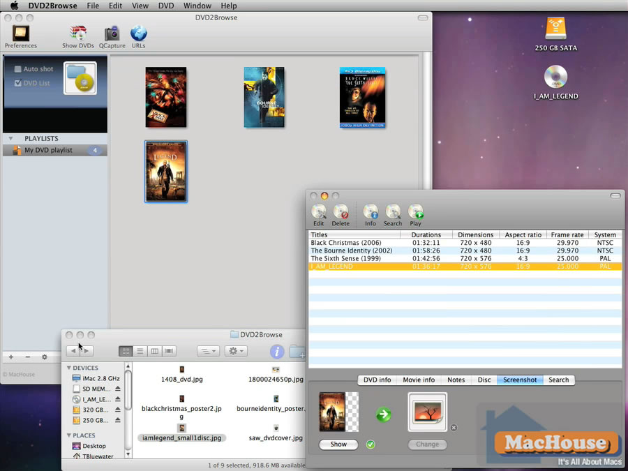 Mac software DVD2Browse