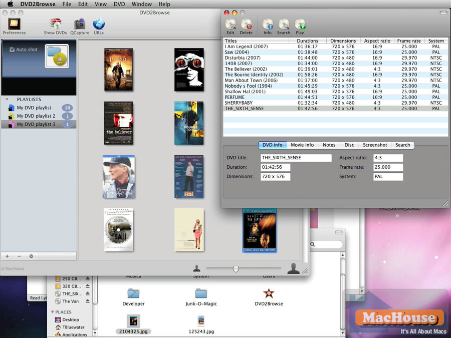 Mac software DVD2Browse