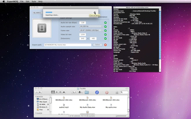 Mac software ExportW2Q